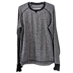 Lululemon perfomance long sleeve shirt heather grey Medium T9